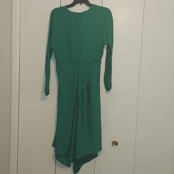 Cushnie for Target Emerald Green Faux Wrap Long Sleeved Dress Size 6 NWT - Picture 9 of 16